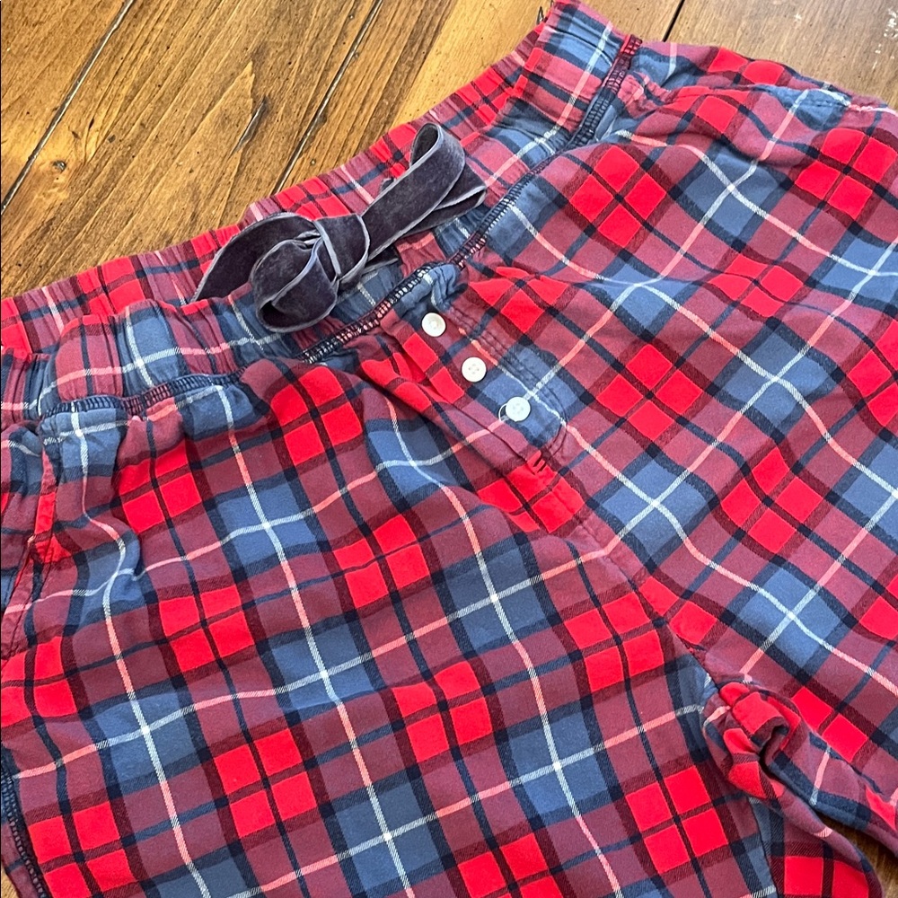 Red and Blue Plaid Pajama Pants - Picture 3 of 5